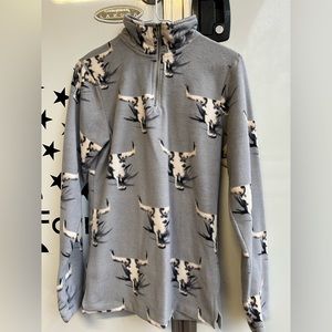 Powder River Outfitters by Panhandle womens western steer pullover